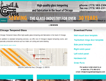 Tablet Screenshot of chicagotemperedglass.com